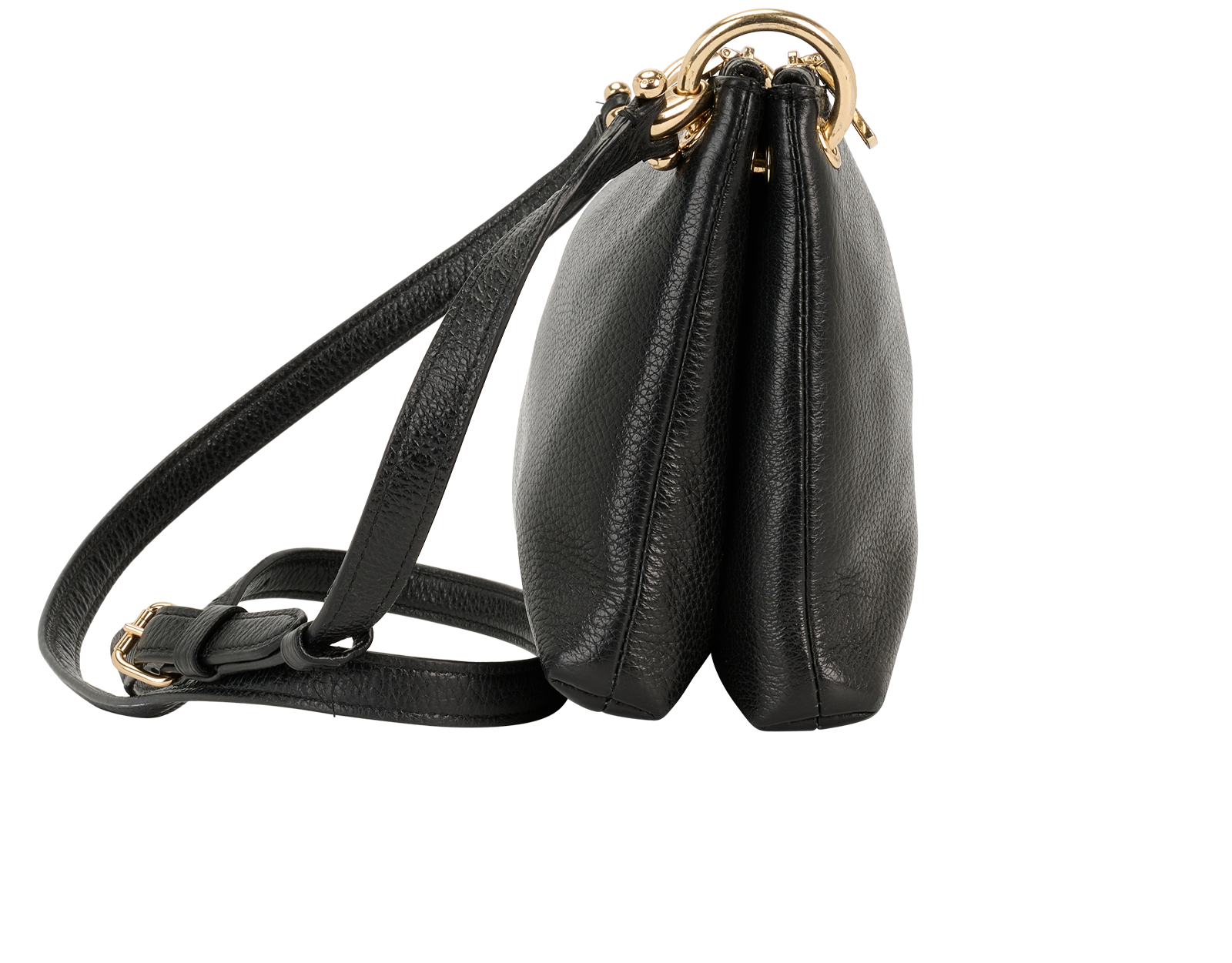 Coach Mia Crossbody, &pound;130, Handbags, Black, Leather, Side view